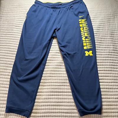 Used Men’s Nike NCAA Michigan Wolverines On-Field Jogger Pants Size 4XL • $25