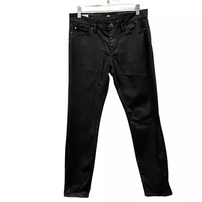 Else Skinny Mid Rise Black Coated Jeans Size 27 • $25