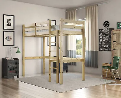 Shorty 2ft 6 Pine  Loft Bunkbed Short Length High Sleeper Bunk Bed UK  (EB134) • £239.95