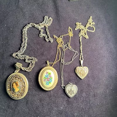 4 Vintage Lockets Necklace • $22.50