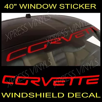 Chevy Corvette Windshield Vinyl Decal Sticker Banner RED • $25.26