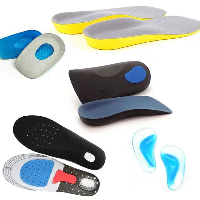 £3.95 • Buy Orthotic Insoles For Arch Support Flat Feet Plantar Fasciitis Back & Heel Pain