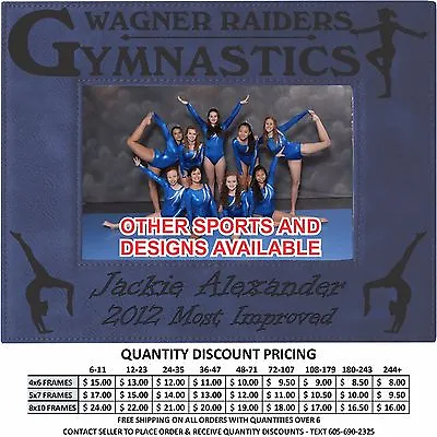 Personalized Gymnastics Picture Frames Custom Laser Engraved Sports Gifts School • $14