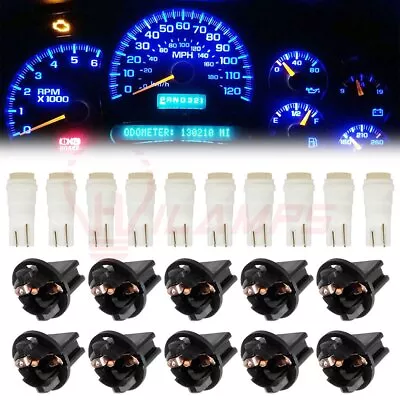 10x Blue T10 194 LED Bulbs Instrument Panel Cluster Dash Light Socket For Honda • $11.99