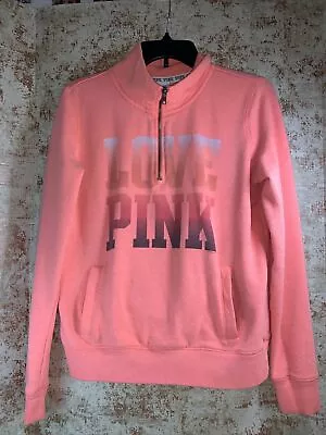 Pink By Victoria Secret Size Small Pull Over Half Zip With Pockets • $10