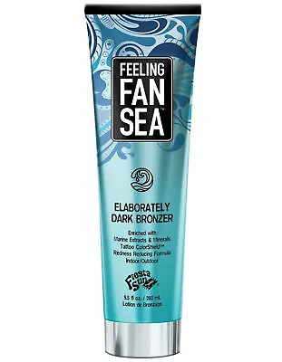 Fiesta Sun Feeling Fan Sea Dark Bronzersunbed Tanning Lotion Cream Tattoo Shield • £12.99