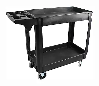 Service Cart Two Trays Steel Construction Mobile Utility Cart Industrial Home • $118.64
