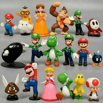 $19.99 • Buy 18 Pcs Super Mario Mini Figure Cute Toys Doll Action Figures Collection Gift NEW