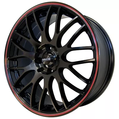 MAXXIM Maze Rim 17X7 5X100/5X114.3 Offset 40 Black/Red Stripe (Quantity Of 1) • $173.16