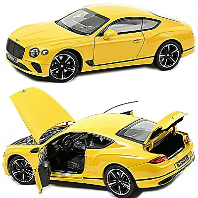 Bentley Continental Gt Coupe 2018 Monaco Yellow 1:18 Norev • $230.64