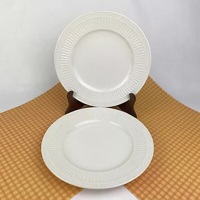 Mikasa Italian Countryside Set Of 2 White Embossed Stoneware Salad Plates • $12.99