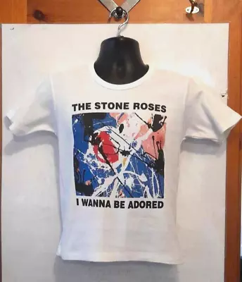 Original Vintage Ladies Cut Stone Roses  I Wanna Be Adored  Tour T Shirt • £19.95