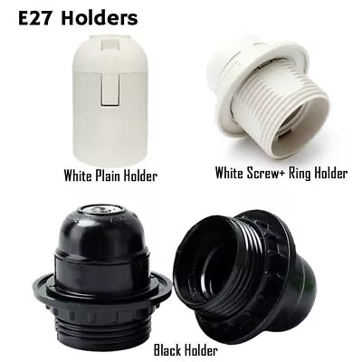 Modern Screw E27 Light Bulb Lamp Holder Base Pendant Socket UK • £4.89