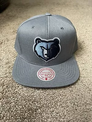 Memphis Grizzlies SnapBack Grey Gray NBA Mitchell & Ness New OSFA NEW • $18