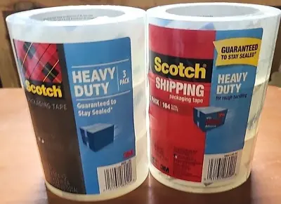 3M Packaging Tape Heavy Duty Scotch Clear 1.88 Inch X 54.6 Yards  6 Rolls   SALE • $27