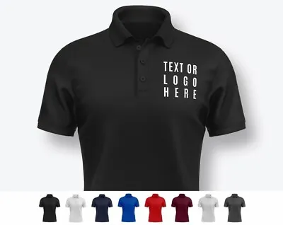 £10.99 • Buy New Personalised Custom Printed Text Logo Workwear Uniform Unisex Polo T-Shirt