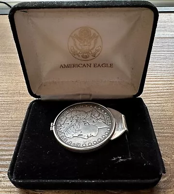 Vintage 1881 Morgan Silver Dollar Money Clip US Mint • $60