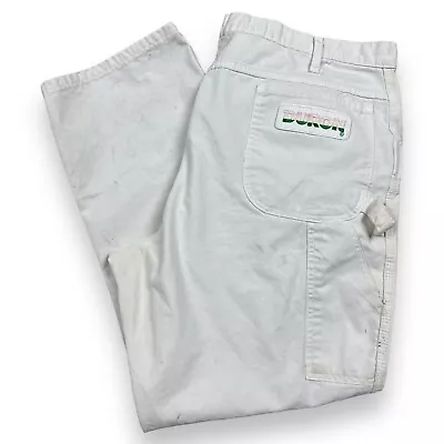 Vintage Dickies Painter Carpenter Distressed Pants White Measure 40x29 Duron • $24.99