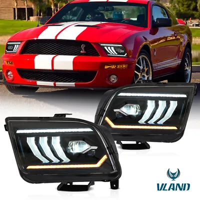 LED Projector Headlights For 2005-2009 Ford Mustang W/ Dynamic Animation Light • $413.99