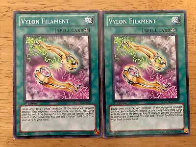 2 X Vylon Filament Yugioh Trading Card GENF-EN057 1st Edition Spell Card • $1.58