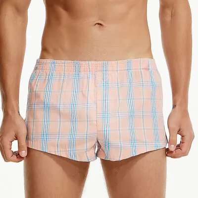 Seobean New Men's Sexy Cotton Checkered Fit Trunks Underwear • $5.98