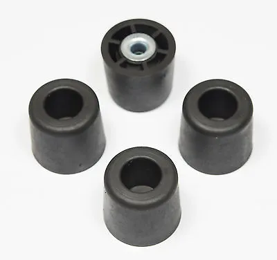 4 Large Extra Tall #2 - 1  H X 1.10  W Round Rubber Feet Bumpers Free Shipping • $8.99