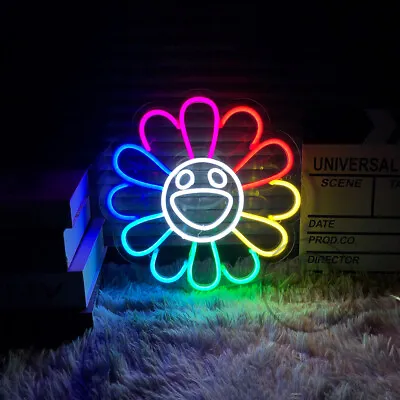 $88 • Buy 11.81” Custom Neon Signs Sunflower LED Neon Sign Night Light For Room Wall Decor