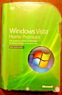 Microsoft Windows Vista Home Premium W/SP1 SKU 66I-02387 Sealed Retail Package • $129.99