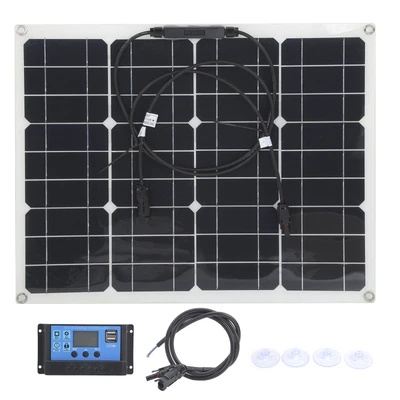 £108.31 • Buy 40W 10-30A Solar Panel Kit 12V/24V PWM Controller Battery Charger Car Campi HGP