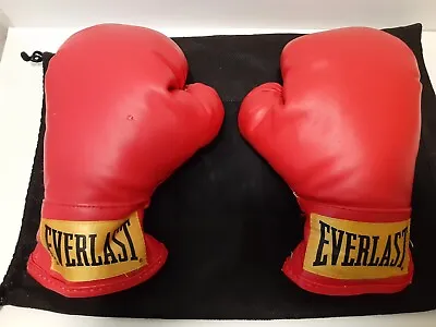 YOUTH Laceless Red Everlast Boxing Gloves Size SM W Adidas Predator Storage Bag • $16.50