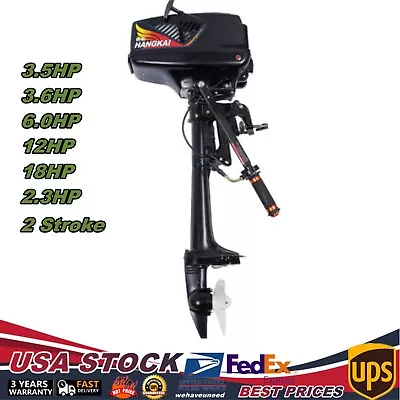 2Stroke 2.5/3.5/6/7/12/18HP Outboard Motor Fishing Boat Engine Water Cooled Syst • $220
