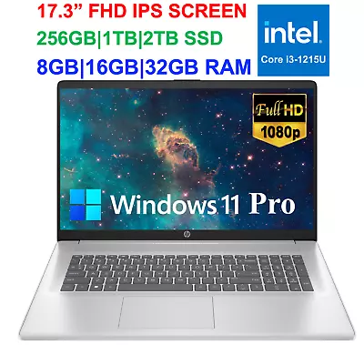 2024 HP Pavilion Laptop 17.3  FHD Intel I3-1215U Upto 32GB RAM 2TB SSD Win 11Pro • $439