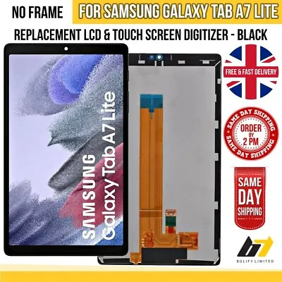 Touch Screen Digitizer & LCD Display For Samsung Tab A7 Lite 2021 SM-T225 BLACK • £19.81