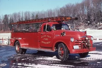 Millers Falls MA 1950s Chevrolet Pumper - Fire Apparatus Slide • $8.50