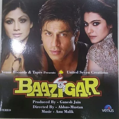 Baazigar Bollywood 1993 Anu Malik BAAZIGAR RARE BOLLYWOOD Hindi Soundtrack KHAN • $246.75