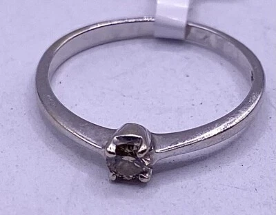 $137.21 • Buy 14ct White Gold Diamond Ring Size G