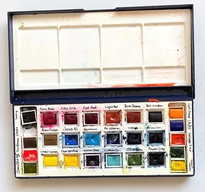£99 • Buy Winsor & Newton Artists Watercolour Half Pans Boxed Set HARDLY USED