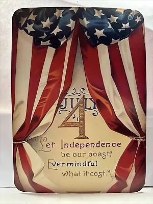 4th Of July Patriotic Independence Decor VINTAGE STYLE Die Cut Cardboard 5 X 7” • $4.99