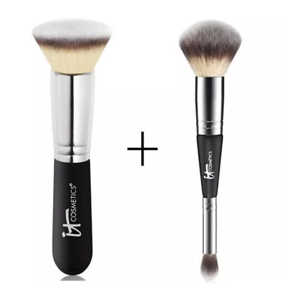 IT Cosmetics  Brushes Cream Buffing Brush 6# 7# COMPLEXION PERFECTION BRUSH 2pcs • $17.86