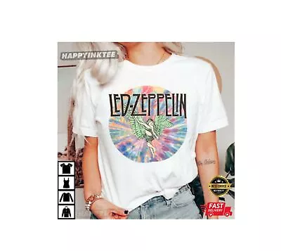 Vintage Led_Zeppelin Colorst White Shirt Unisex Men Women • $16.99