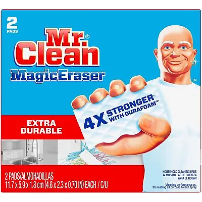 MR CLEAN Magic Eraser Scrubber Extra Durable 2 Pk • $8.01