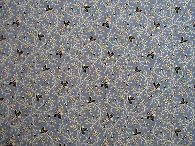 1 Yd Henry Glass  Little Quilts  Black & White Birds On Blue 100% Cotton Oop 199 • $7