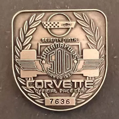1995 Indy 500 Silver  Pit Badge #7636. Villeneuve Was The Winner. • $45