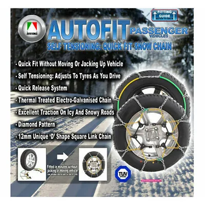 Snow Chain Kit For Passenger BA BF FGX Ford G6 XR6 XR8 G6E 18 19in Wheels CA120 • $149.99