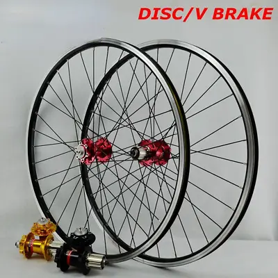 32 Holes 29er MTB Wheelset Disc V Brake Mountain Bike Wheels 8-11 Speed Cassette • $234.36