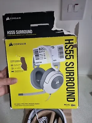 See Description Corsair Hs55 7.1 Wired Gaming Headset White • £20.90
