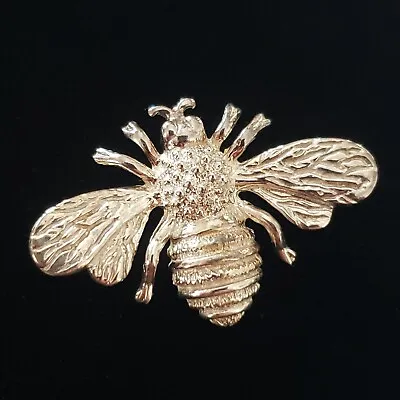 Vintage Brooch Bumblebee Sterling Silver Bee Collectible Jewelry Estate Pin 925 • $55