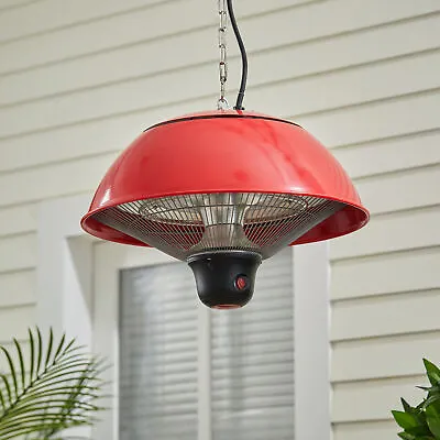 Garden Heater Hanging Adjustable Heating Halogen Lamp Warmer With Remote Control • £69.95