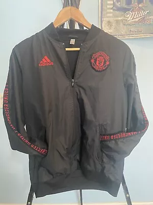 Adidas Manchester United Jacket Uk 13-14 Y US L Full Zip Long Sleeve • $25