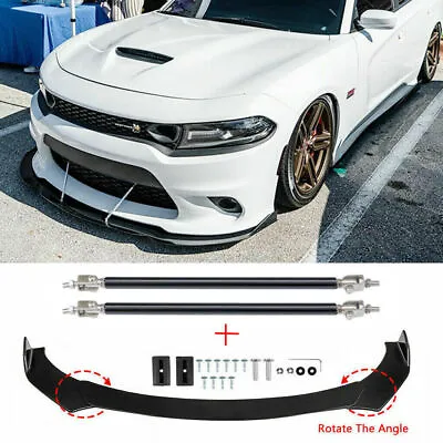 For Dodge Charger Front Bumper Lip Splitter Body Kit Chin Spoiler Glossy Black • $45.89